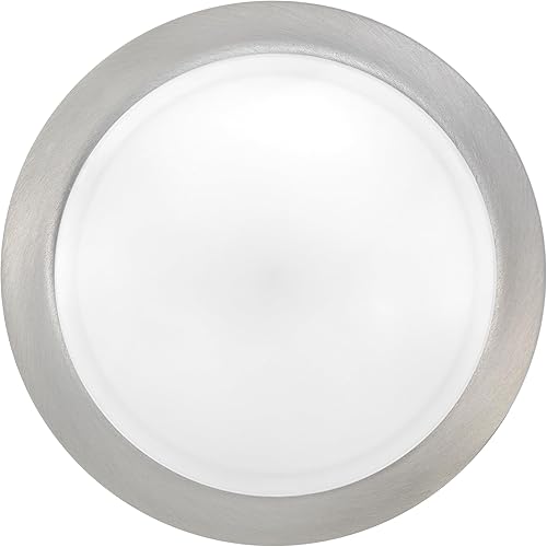 Miniatura 2 de Maxxima Lámpara de techo de 7 pulgadas de níquel satinado de montaje empotrado con luz LED de 900 lúmenes, luz blanca cálida regulable de 3000 K,