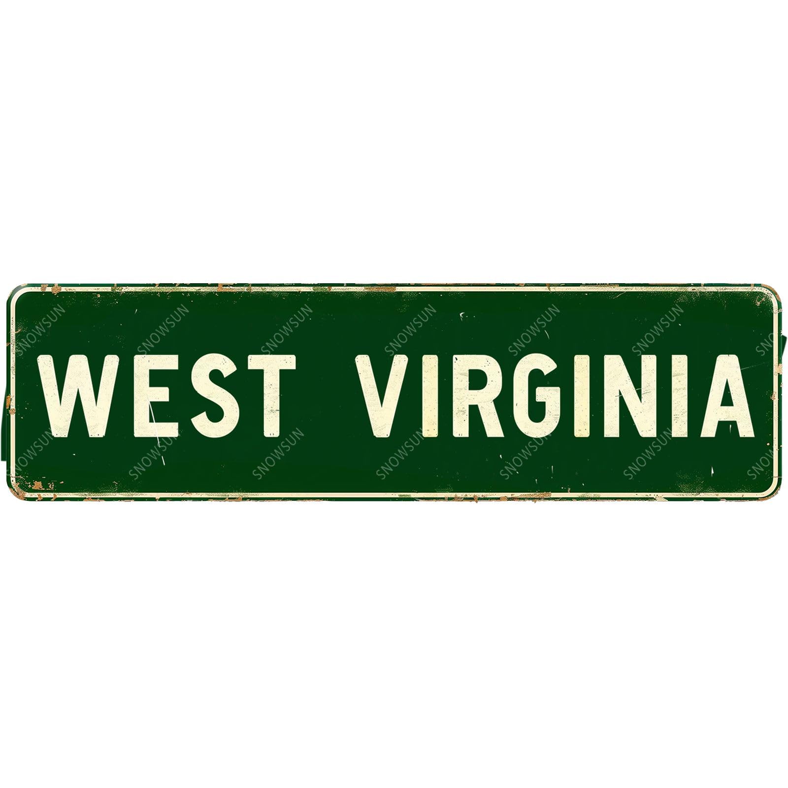 West Virginia Street Sign Vintage Tin Signs Art Plaque for Home Office Bar Garden Cafe Yard Garage 4x16 Inch