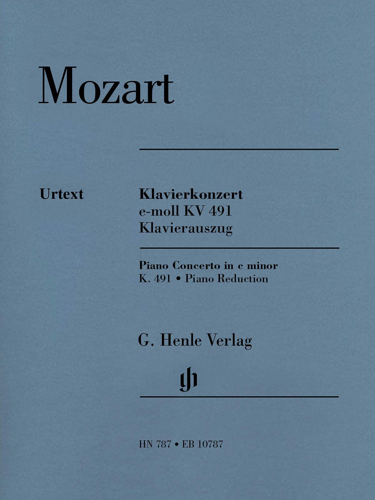 Mozart, Wolfgang Amadeus - Klavierkonzert c-moll KV 491: Instrumentation: 2 Pianos, 4-hands, Piano Concertos. Klavierauszug.