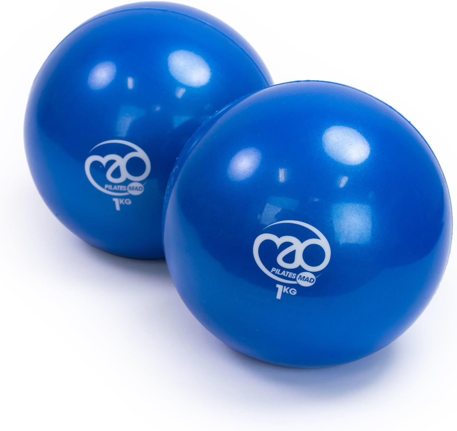 Fitness Mad Soft Weight Pair, Weighted Toning Balls for Pilates, Yoga & Fitness | Sand Filled Smooth Touch PVC | 3 Weights Available, 0.5kg, 1kg, 1.5kg