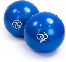 Fitness Mad Soft Weight Pair, Weighted Toning Balls for Pilates, Yoga & Fitness | Sand Filled Smooth Touch PVC | 3 Weights Available, 0.5kg, 1kg, 1.5kg