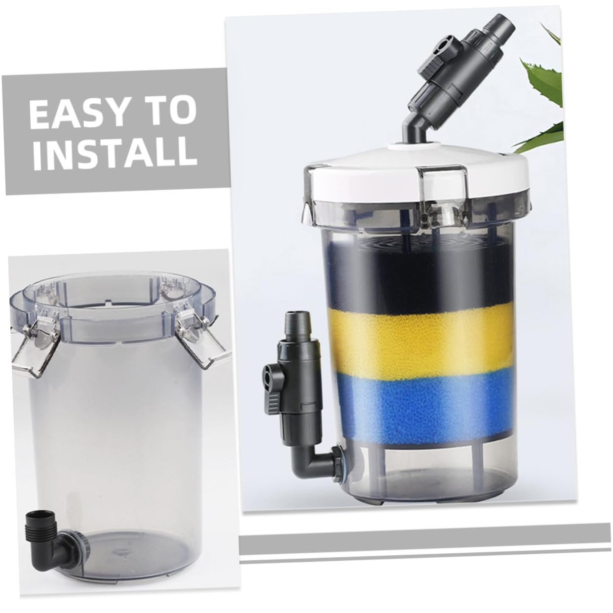 Kisangel Fish Tank Filter Box Transparente Geräuschlose Außenfilteranlage Für Aquarien Einfach Zu Reinigen Hohe Effizienz Für Aquarien Mit Fisch Und Pflanzen