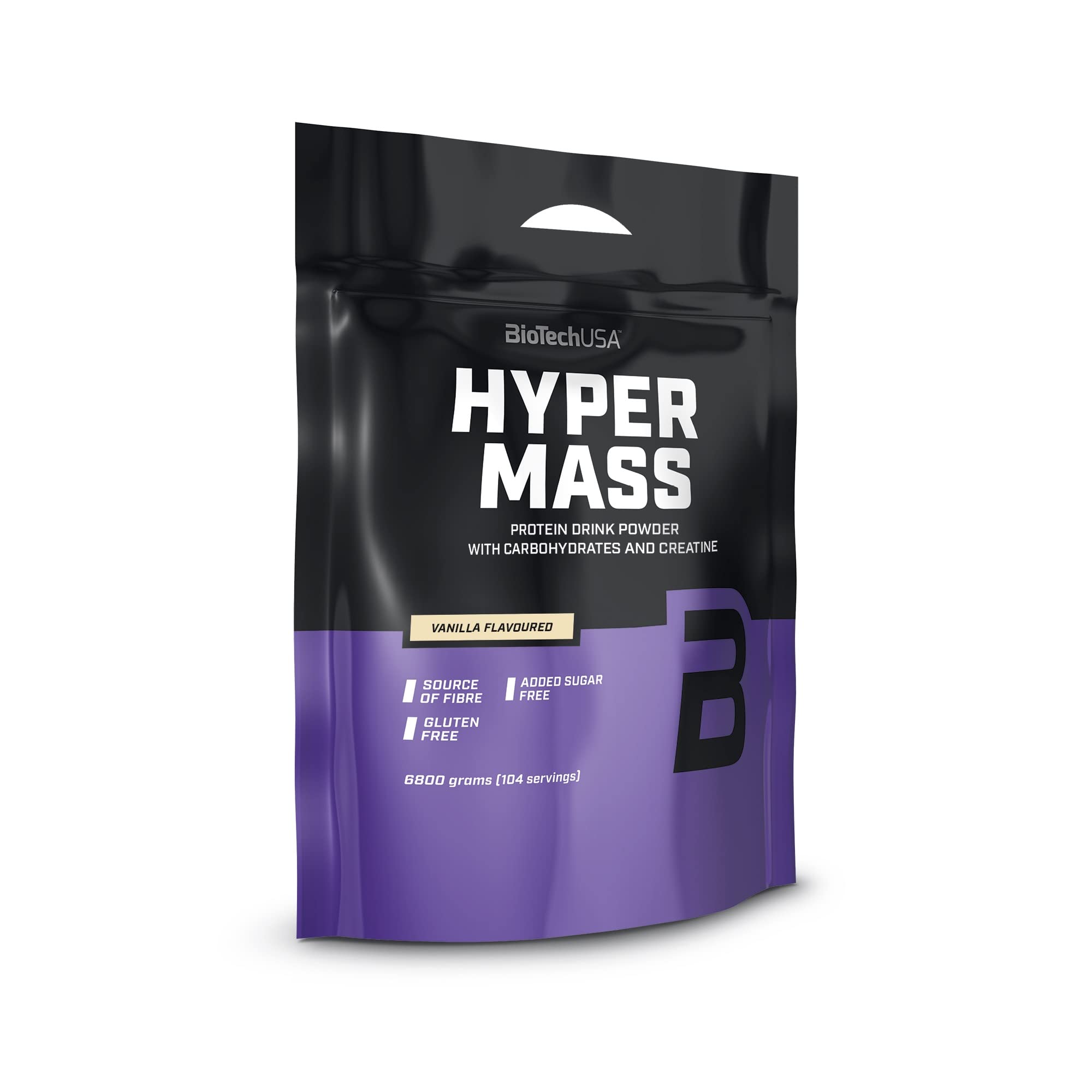 BioTechUSA Hyper Mass | Prise de masse avec mélange de glucides et de protéines | Créatine micronisée | Sans gluten, 6.8 kg, Vanille
