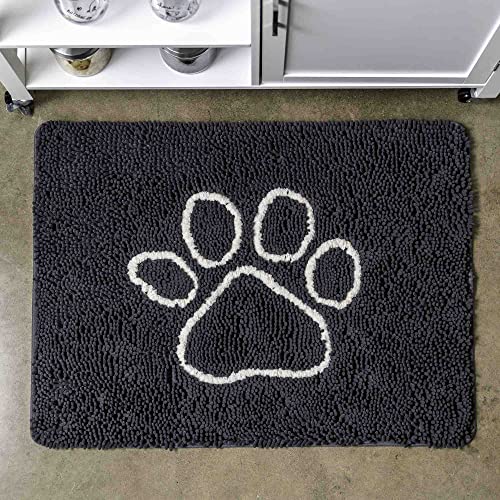 Iheartdogs Chenille Grey Rug, Feeding Mat, Doormat #TOP20