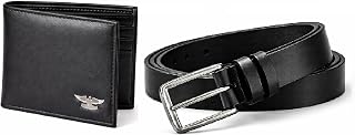 Wallet Belt Combo | Bi-Fold with Multiple Card Slots | PU Material | PU Leather Belt | Gift Set