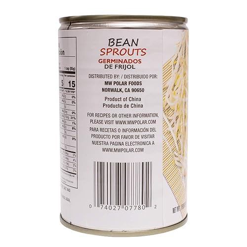 Miniatura 3 de MW Polar Canned Vegetables, Bean Sprouts, 14,4 oz (Pack de 12)