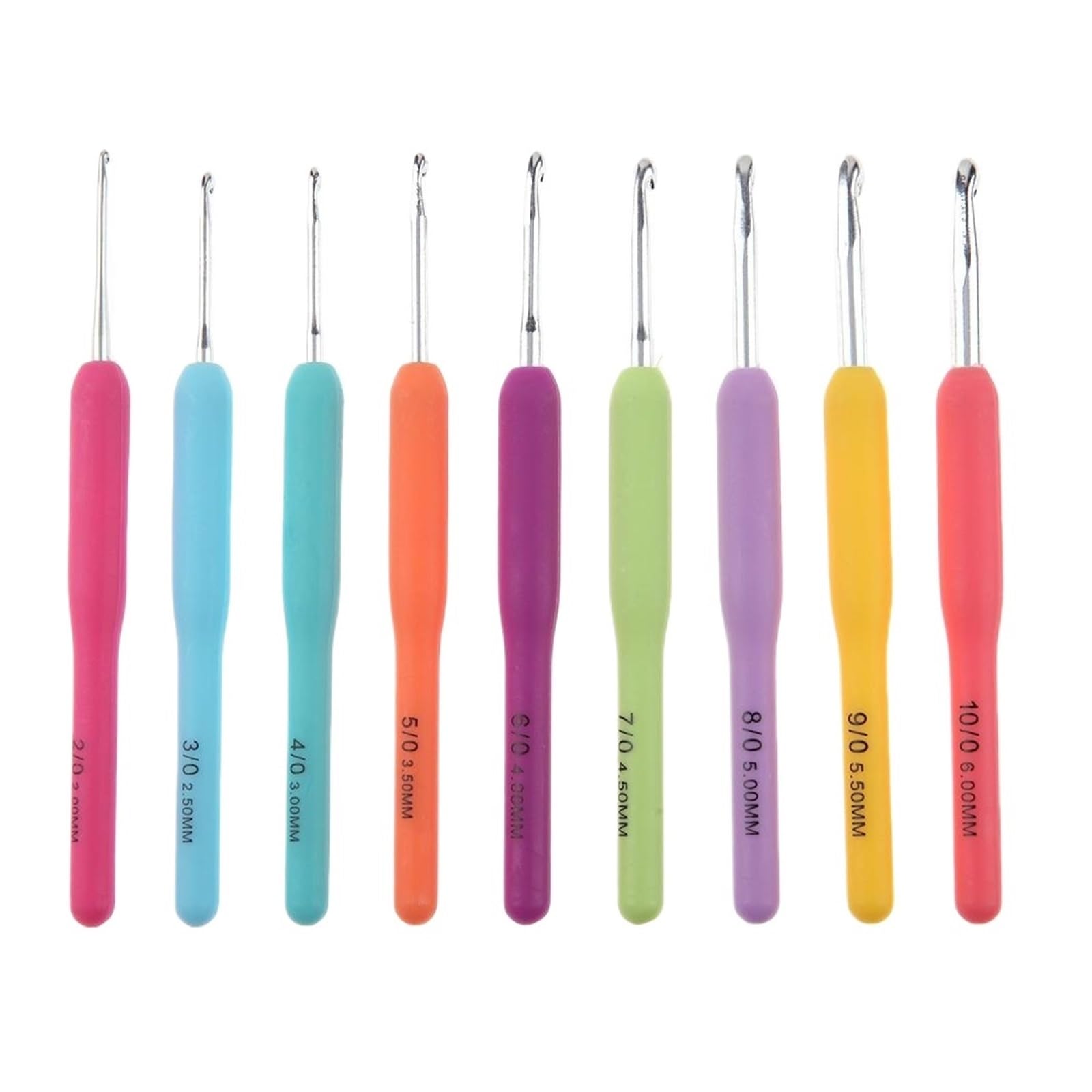 L6NqIAG Crochet Kit Sewing Kit Aluminum Crochet Needles Hooks Knitting Stitch Craft Yarn Clean for Frequent Travelers Crafts Tools(9pcs)