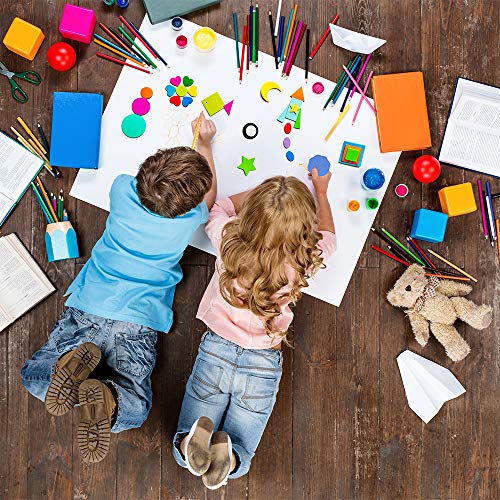 1035 Pcs 15 Colors 3 Sizes 22 Shape Bulk Foam Stickers Self-Adhesive Foam Geometry Shapes Stickers Assortment Craft Supplies for Kids Classroom Art Crafts Projects Collages Mosaics Math Activities - Image 6