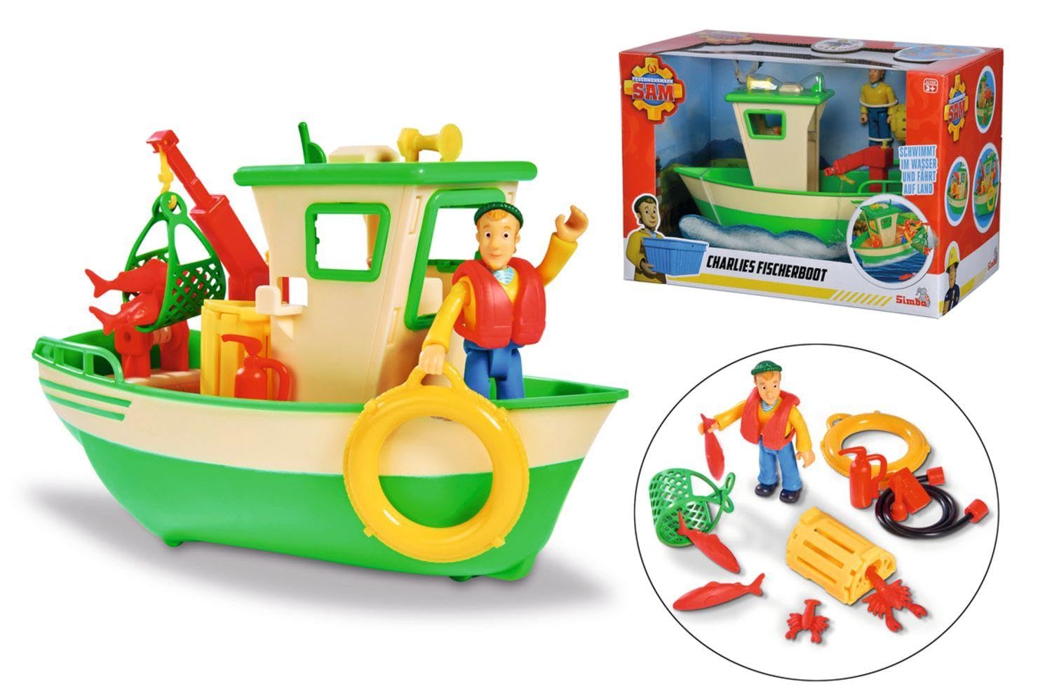 Sam Charlies Fischerboot mit Figur