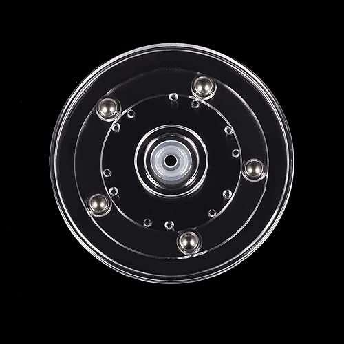 Miniatura 4 de MECCANIXITY Soporte giratorio de 4 pulgadas con rodamientos de bolas de acero, base giratoria Lazy Susan para gabinetes de esquina de cocina,