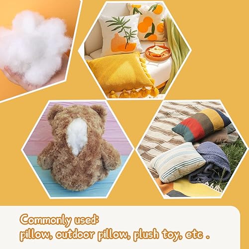 Miniatura 7 de Tikjiua Relleno de fibra de almohada relleno de fibra de poliéster de 105 onzas relleno de fibra de cojín de poliéster fibra de relleno de alta