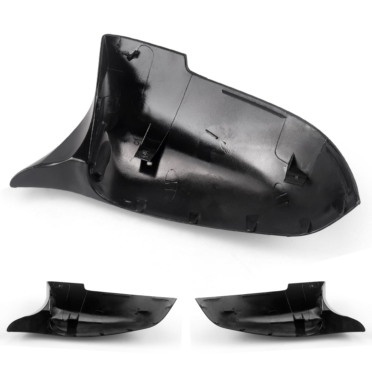 Coperchio Dello Specchio Laterale, Ricambio per Specchietto Retrovisore Compatibile con BMW 5/6/7 Series F10 F11 F18 LCI GT 5GT F07 F06 F12 F13 F01 F02, Nero Lucido, 2 Pezzi