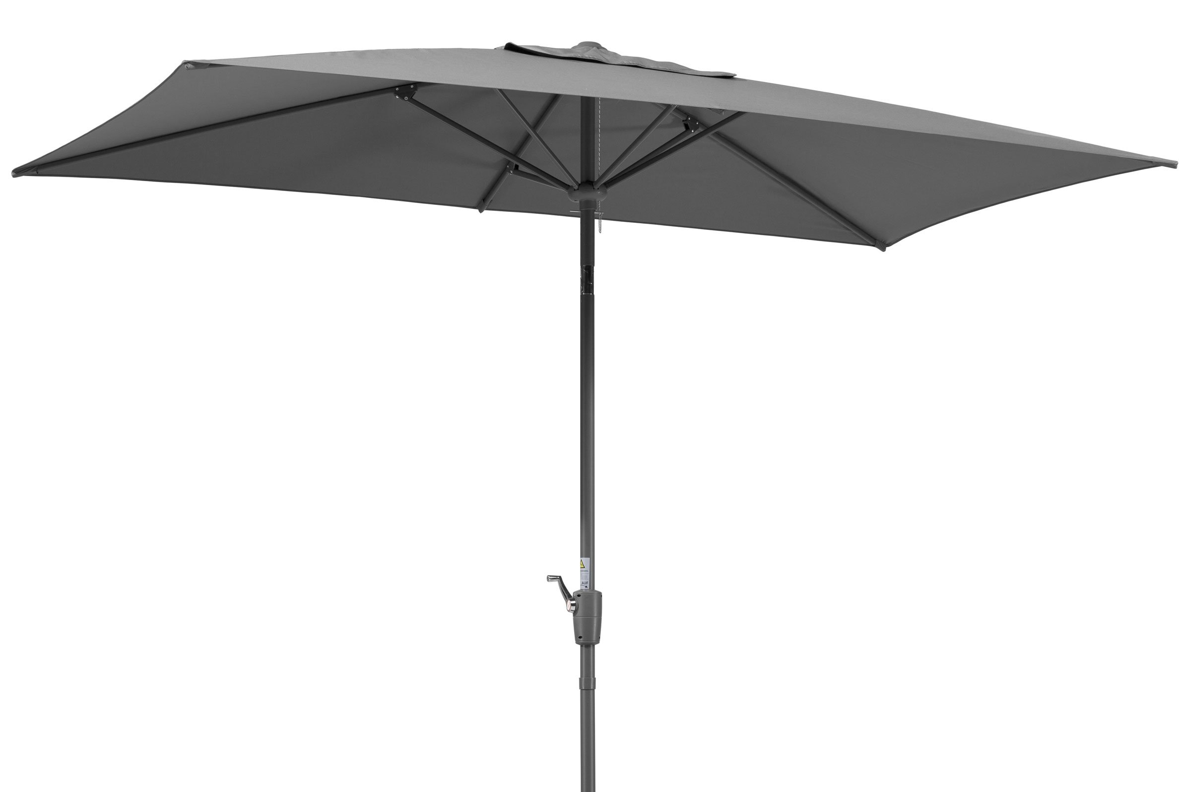 Schneider Parasol Tunis, Anthracite, 270 x 150 cm rectangulaire, 742-15, Structure en Acier, Toile en Polyester, 5,8 kg