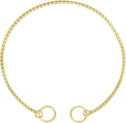 Miniatura 4 de Filhome Cadena de metal para perros con cadena de perro, cadena de serpiente para cachorros, cadena de acero inoxidable, para entrenamiento de