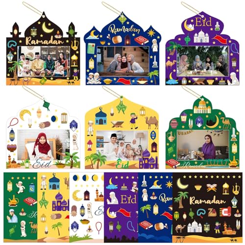 NOVWANG 30 Pack Ramadan DIY Picture Frame, Mosque Picture Frame
