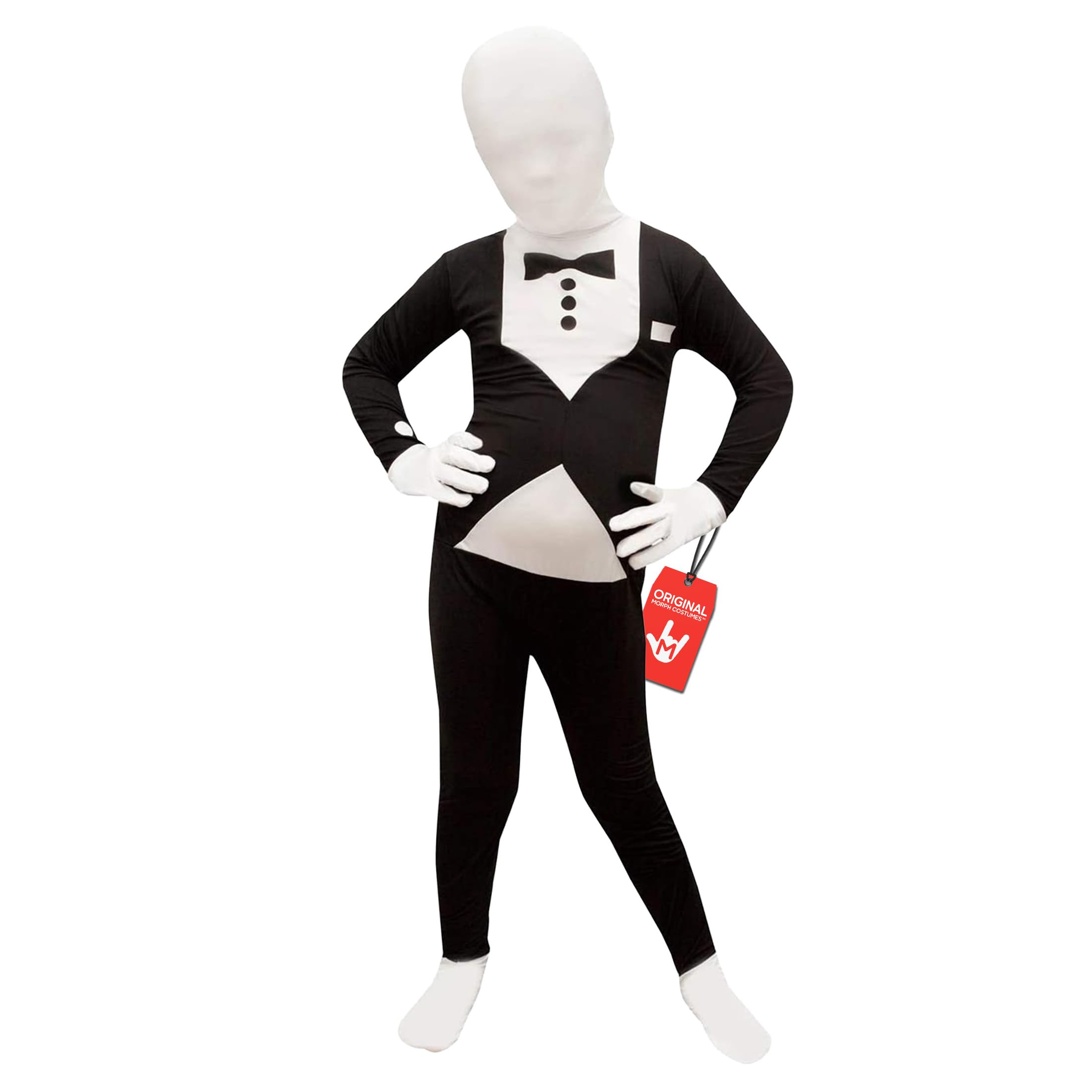 Morphsuit Costume Slenderman Bambino – Tuta Intera Con Cappuccio, Elastica E Traspirante, Taglie S/M/L (91-137 Cm) - 4
