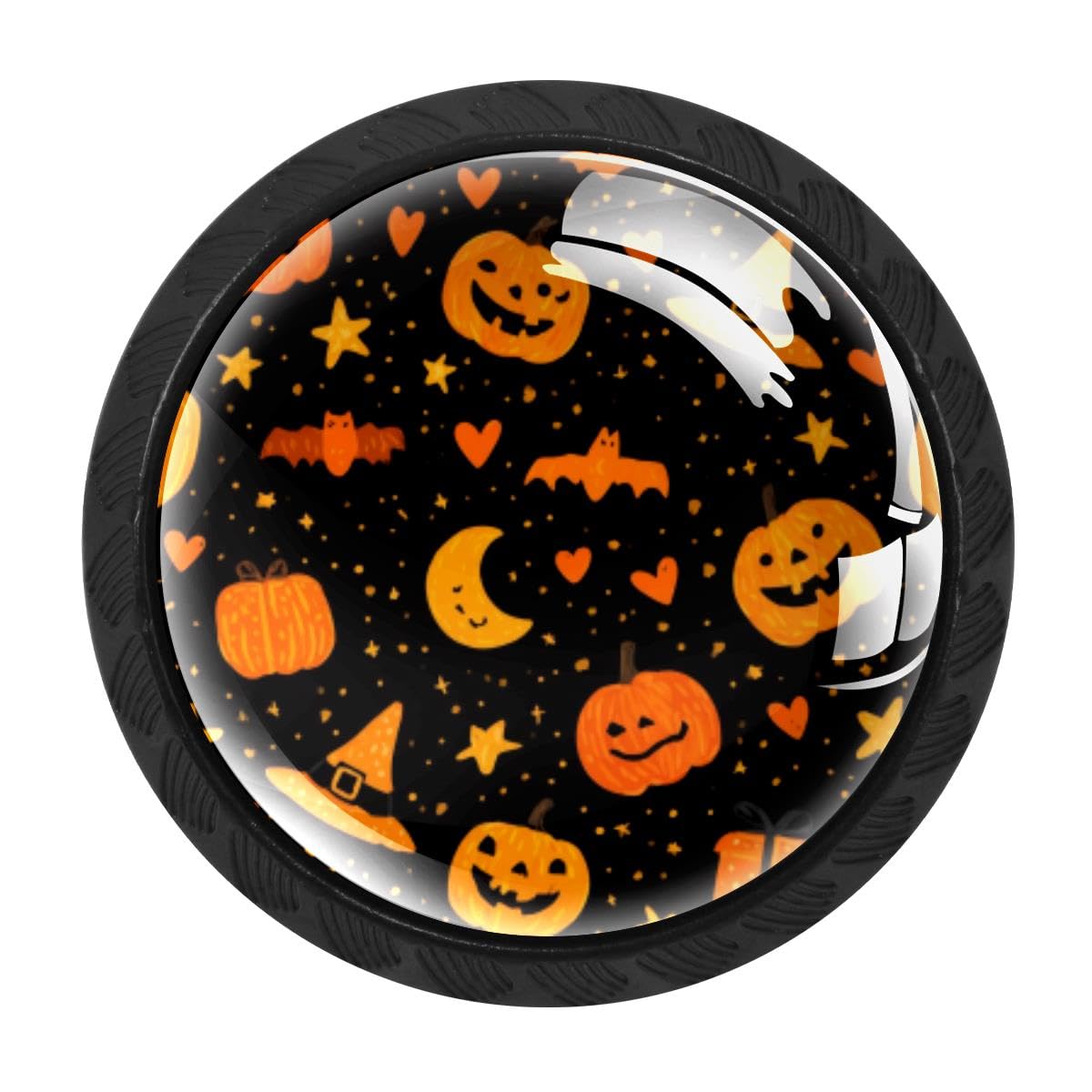 Heoeh Multi 12 4 Pcs Cabinet Knobs, Witch Pumpkins Star Drawer Knobs Dresser Handles