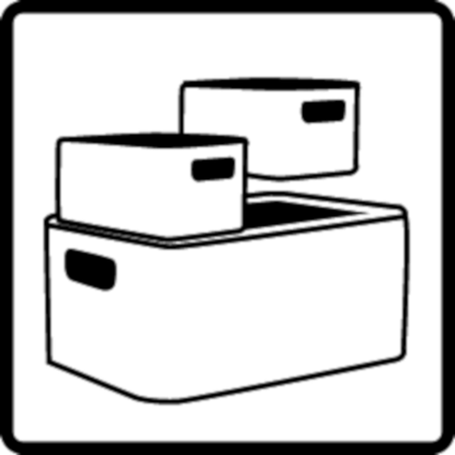 Rotho Country Scatola di Stoccaggio in Rattan-Look, Plastica (PP) senza BPA, Bianco, A4+/28 L, 43.0 x 33.0 x 21.5 cm