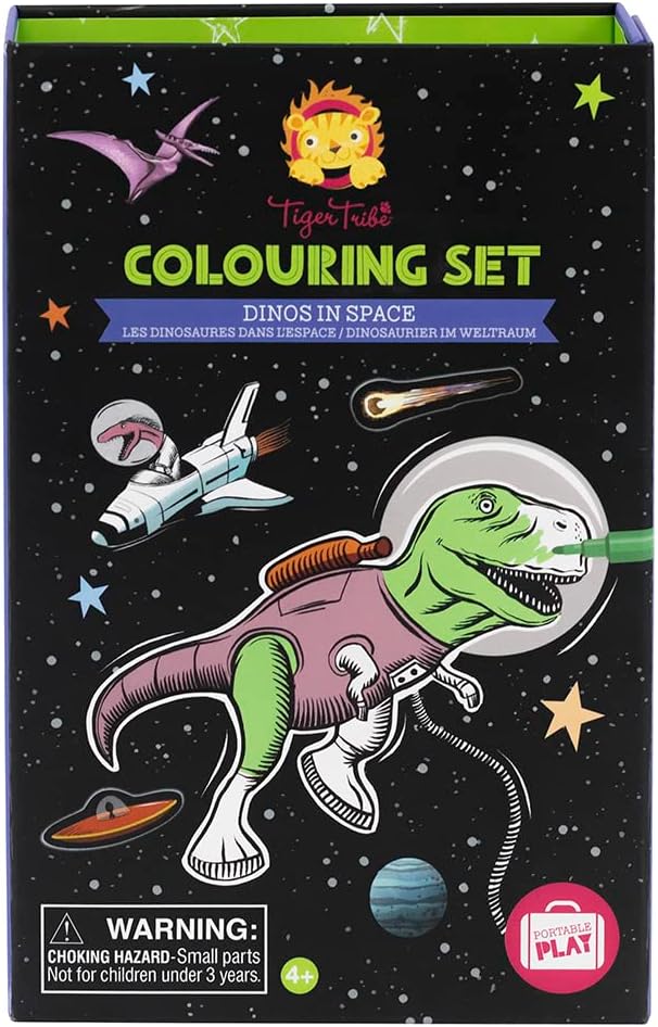 Tiger Tribe Dinos In Space Colouring Set