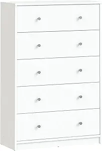 Tvilum Portland 5 Drawer Chest - White