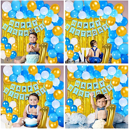 Image of Party Propz 1st Birthday Decoration For Boys - 28Pcs for Celebration /First Birthday Decorations Boy /Boys 1st Birthday Decoration Set /First Bday Decoration Items For Boy / 1st Birth day Decor Kit