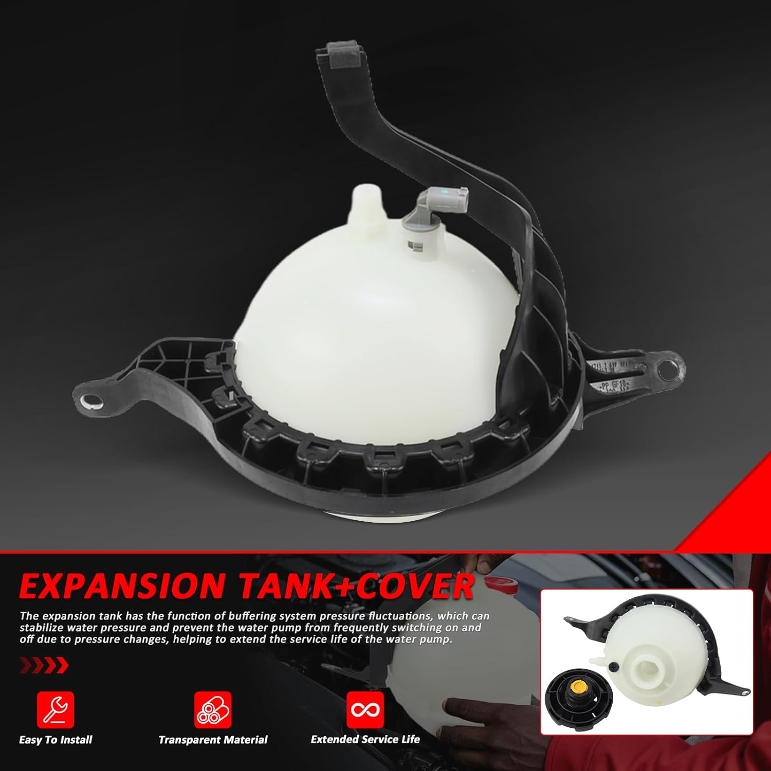 17138614293 Coolant Recovery Overflow Reservoir Tank with Cap & Bracket for BMW 5 Series F07 F10 F11 520i 528i Replace# 17137649733 DBB012TT 26553 454062 3142230018 2140204 03301 CRT212000S
