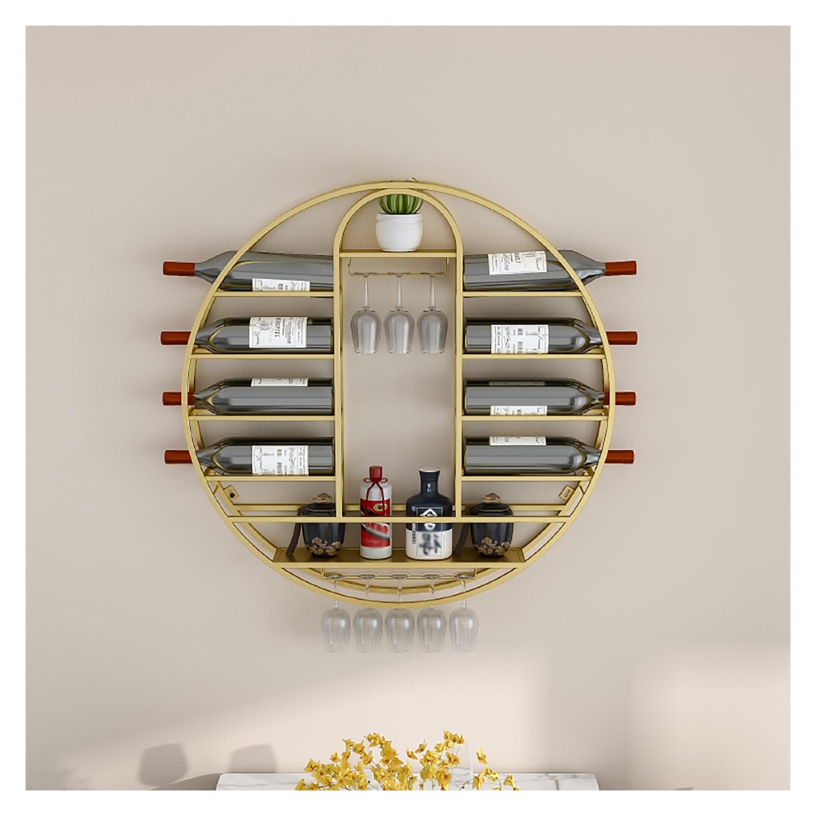 Support flottant pour bouteilles de vin : créez un coin bar moderne dans votre salon