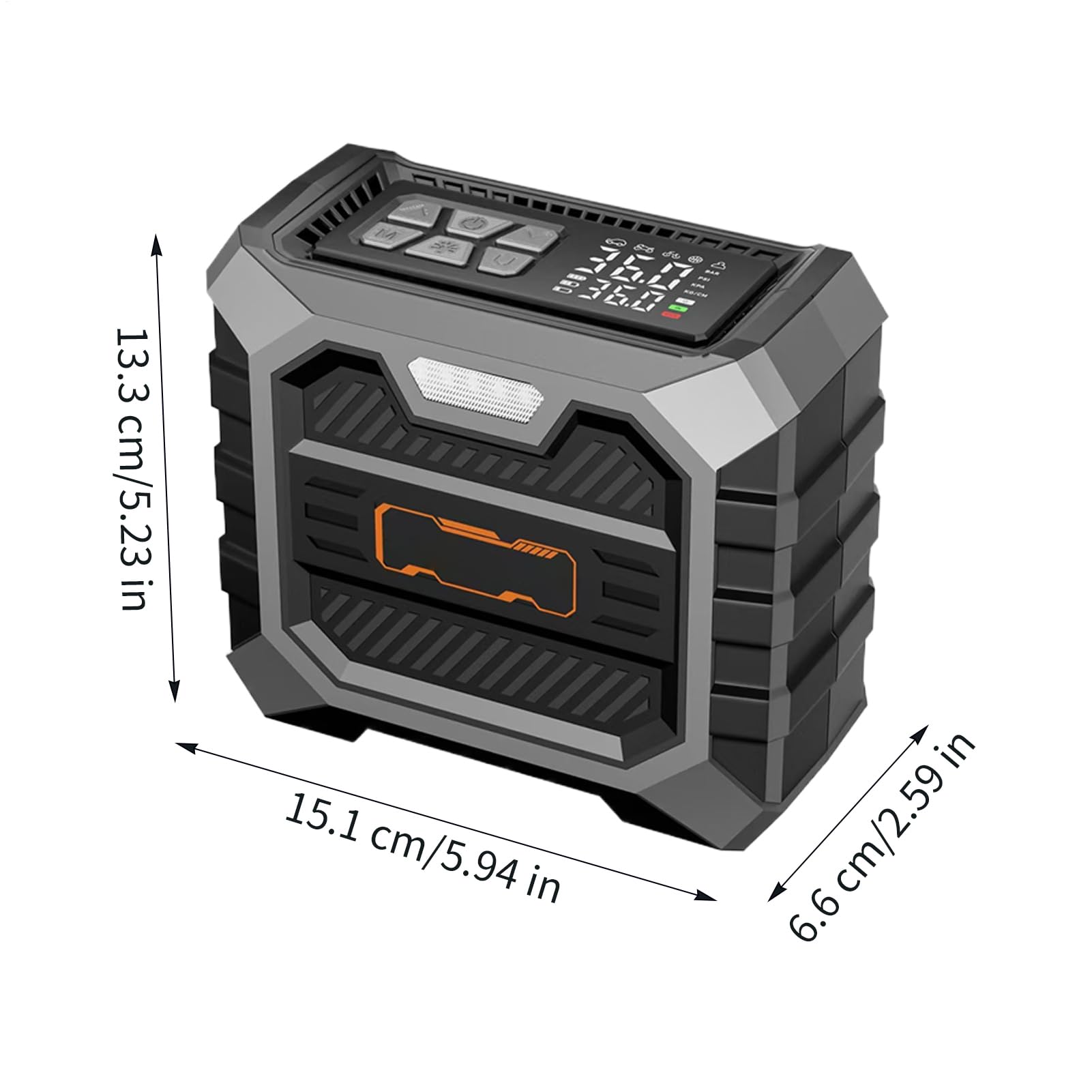 Compressore d'aria portatile per pneumatici, con display digitale automatico e spegnimento automatico, 150 psi, per berline, SUV, moto, minivan, pick-up