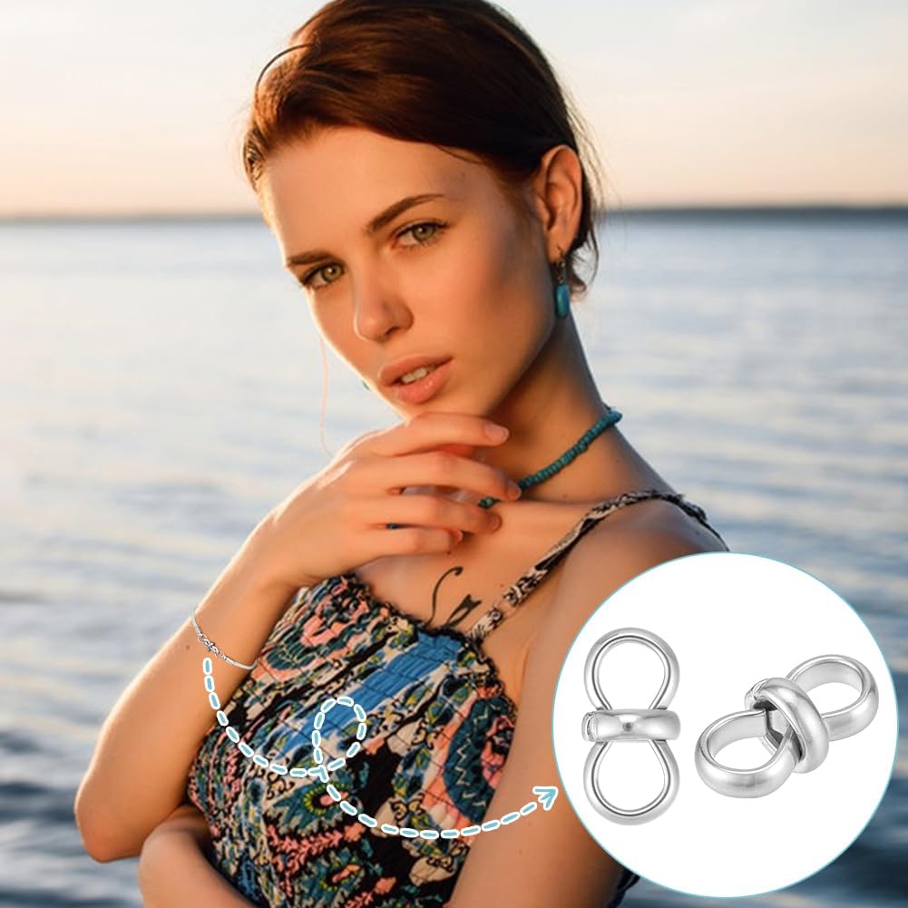 UNICRAFTALE 30pcs Infinity Link Charms 304 Stainless Steel Infinity Linking Pendants Circle Frames Connectors Jewelry Links for Charms Bracelets Jewelry Making Hole 4.5x4mm - Image 5