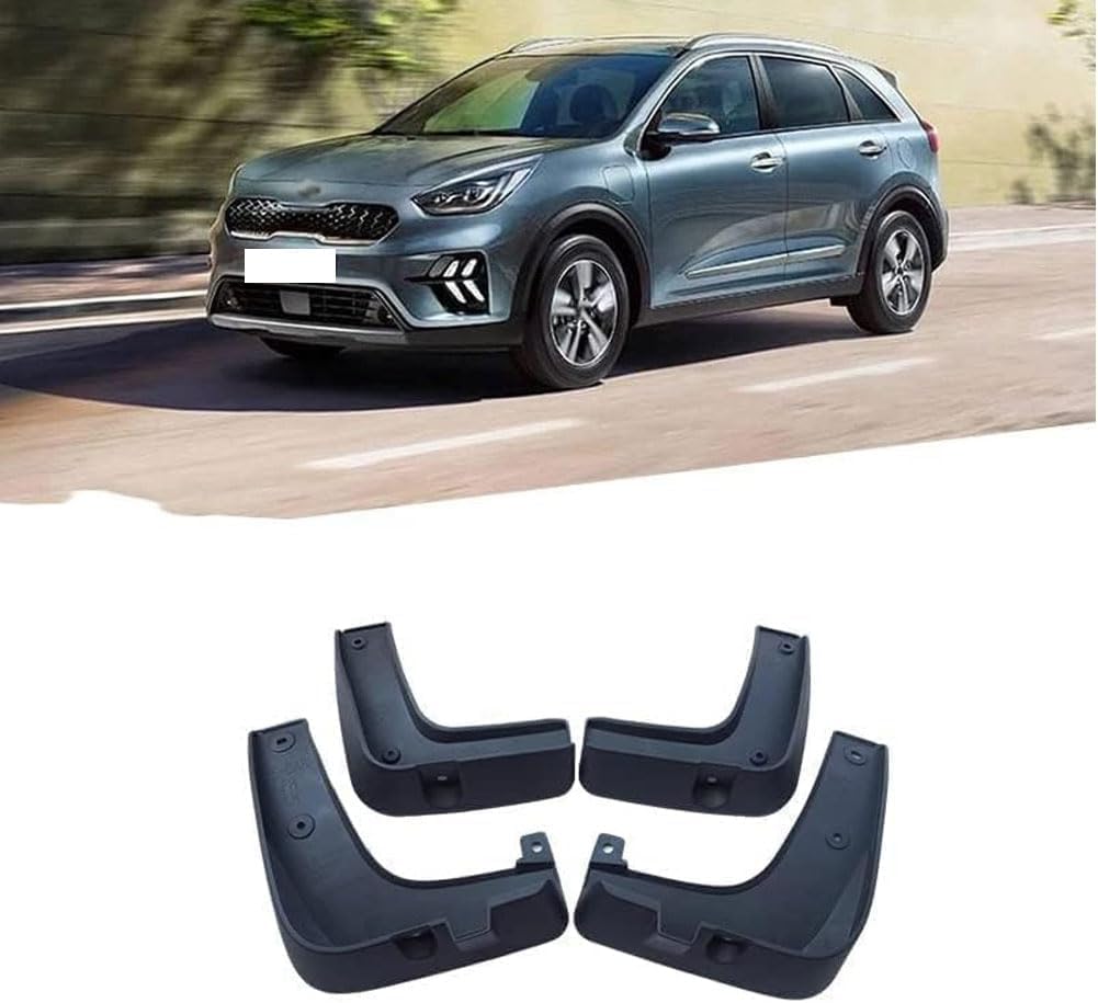lijiazhe Front and Rear Mud Flaps Splash Guard for KIA Niro 2016-2019, No Drilling Auto Mudguards.