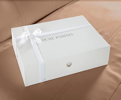 Miniatura 4 de Pure Parima Juego de sábanas de lujo de 100  algodón egipcio certificado CEA de grapas extralargas frescas transpirables ultra cómodas con doble