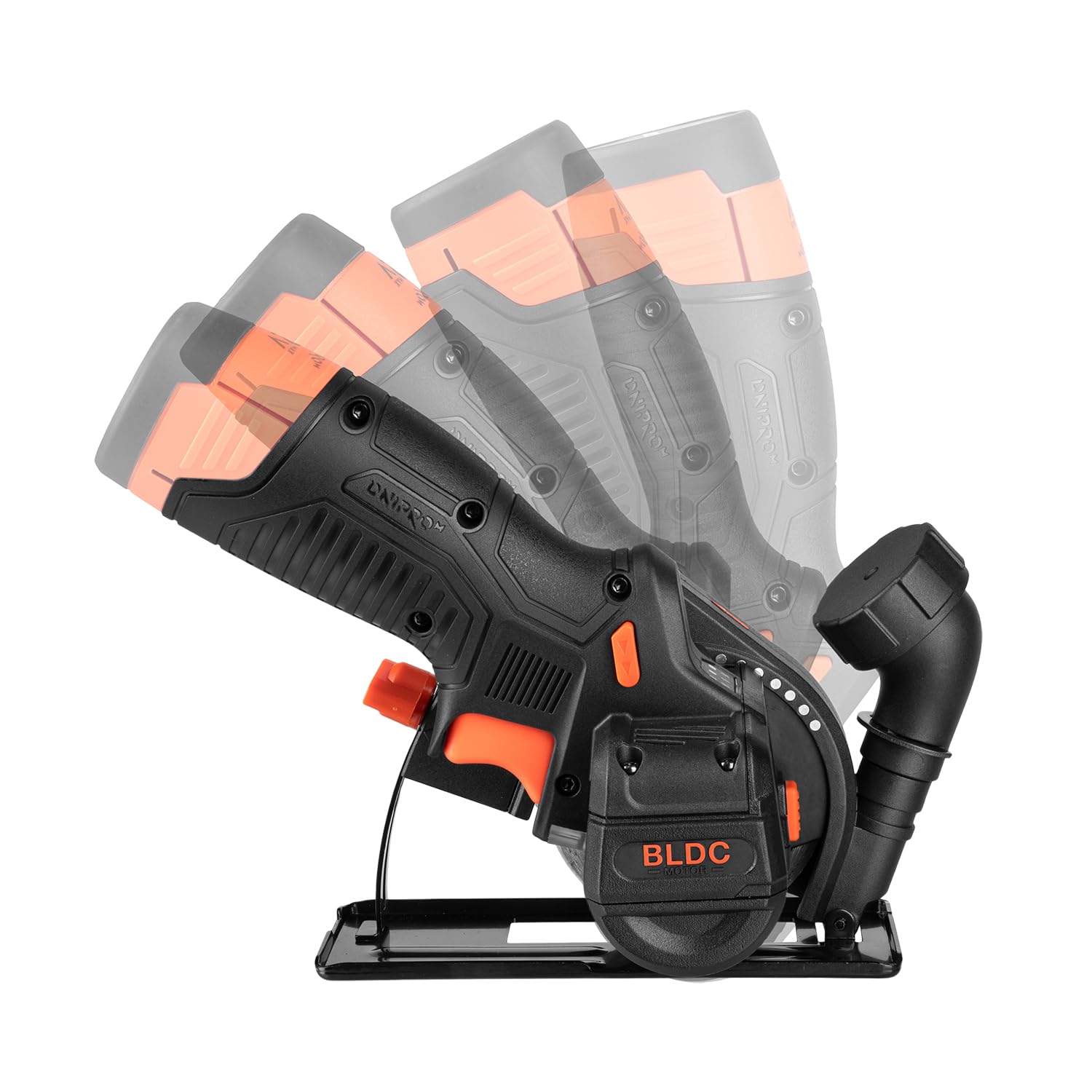 Mini Amoladora 12V CT-12BC - Cortadora Inalámbrica Motor Brushless Sin Escobillas - Disco de 76 mm, 20000 RPM, para Metal, Madera y Plástico Profesional - Sin Batería ni Cargador - Por Dnipro-M