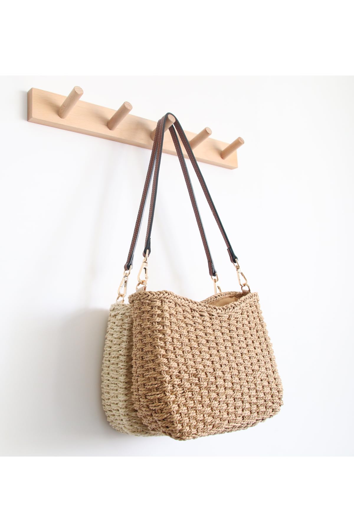Ulisty Women Small Woven Straw Bag Mini Summer Beach Vacation Purse Bohemian Shoulder Handbag Chic Envelope Bag khaki