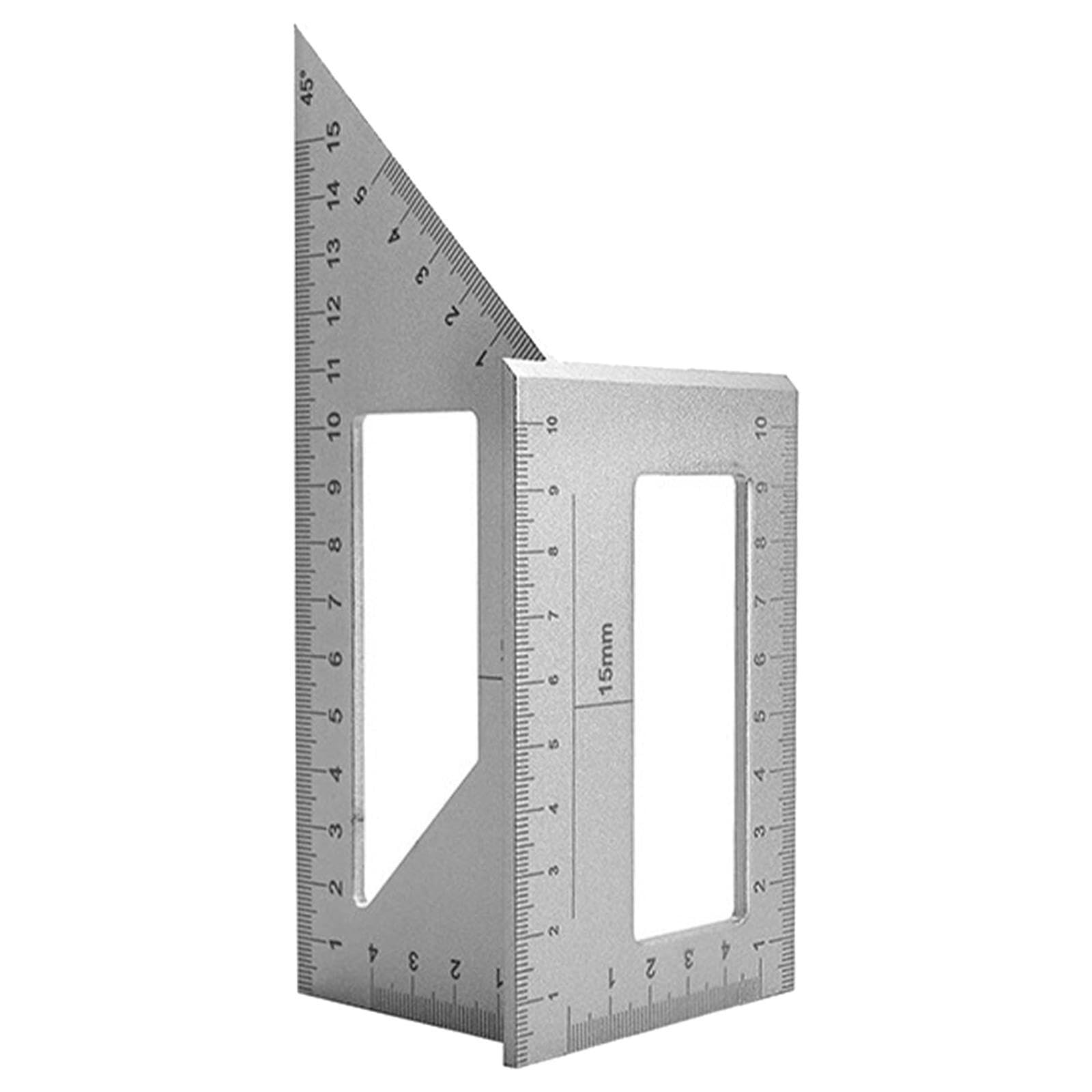Zanthicia 45 90 Degree Angle Ruler Saddle Layout Aluminum Alloy Square Gauge For Professional Woodworking Accurate Measurement Carpenter 45/90/135 Degree Layout