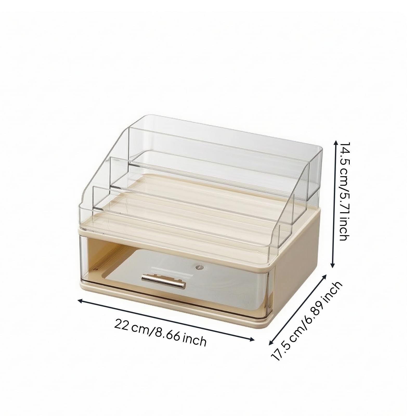 Cosmetici con Vassoio Divisorio in Plastica penne da Scrivania Elegante Organizer per Bagno, 1 Livello