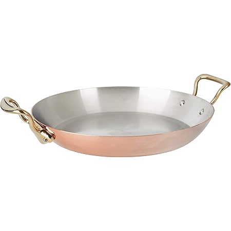 Mauviel M'Heritage M'150B Copper Paella Pan, 13.7" Bronze Handle