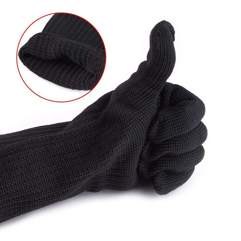 Guantes Guantes resistentes al corte, Protección de nivel 5, Guantes de trabajo de protección de seguridad resistentes a las rozaduras con poliéster + Alambre de acero, Adecuados for corte, Carpinterí