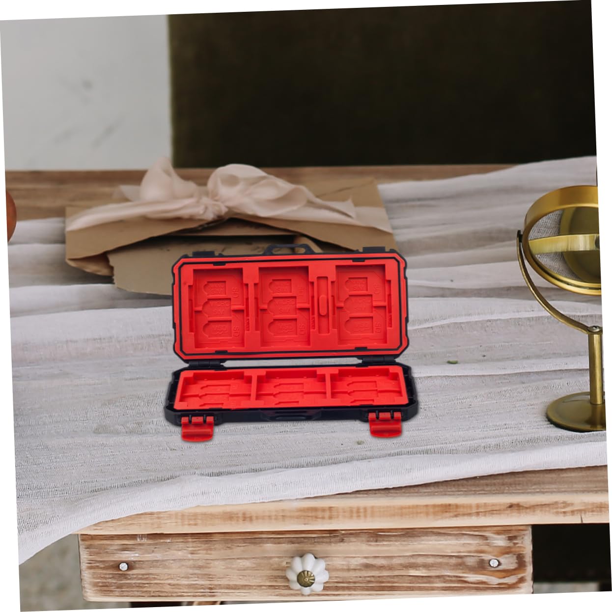 Balacoo 1pc Simple Flash Container Memory Cards Organizer Protective Box Mini Cf Cards Case Large Storage Capacity Easy to Use Scratch-Resistant