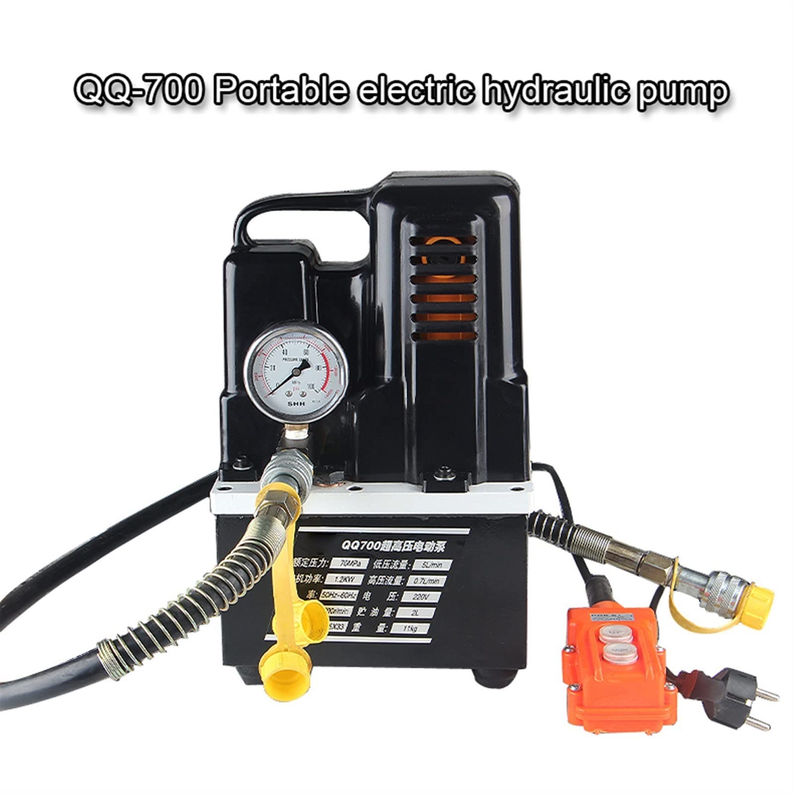 QQ-700/GYB-63D Przenośna hydrauliczna pompa oleju 2L bardzo mała elektryczna pompa hydrauliczna 3700r/min Ultra wysokociśnieniowa pompa 110 V/220 V EL