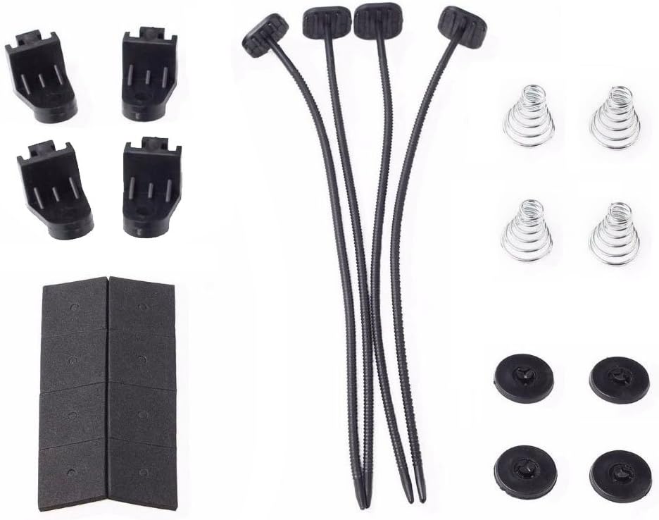 16 Inch Electric Radiator Cooling Fan Mounting Kit & 175-185 Degree Thermostat Relay Switch Kit Black