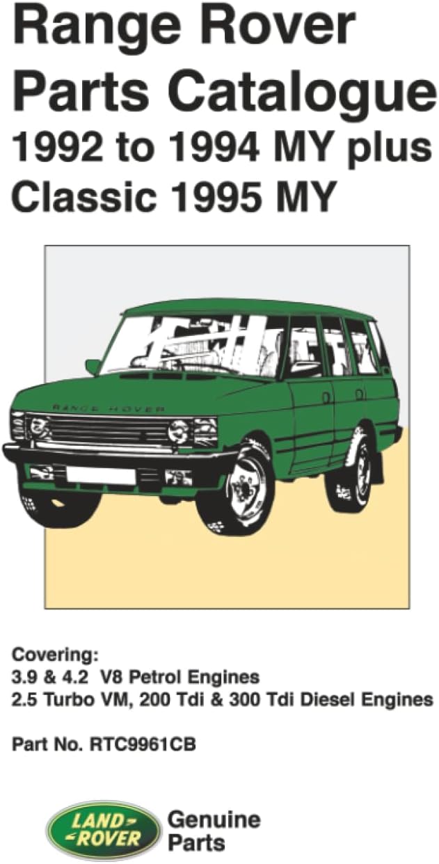 Range Rover Parts Catalog 1992-1994