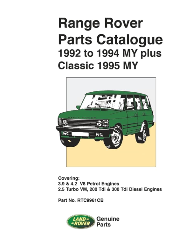 アクセサリー Range Rover Parts Catalogue 1992-1995 アクセサリー Range Rover Parts Catalogue 1992-1995 Land