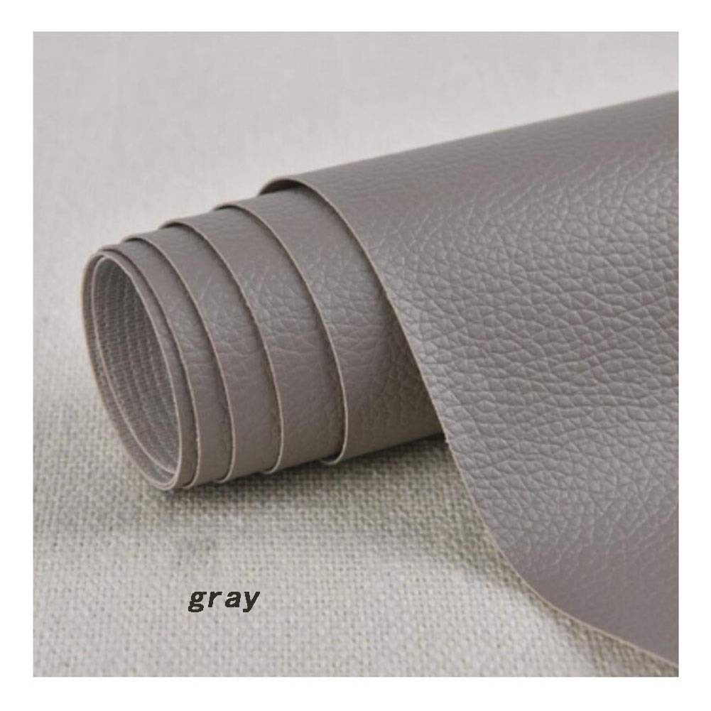 Leather Repair Patch, Leather Adhesive Patch Self-Adhesive Couch Patch，Multicolor Available Anti Scratch Leather Peel and Stick for Sofas, car Seats Hand Bags Jackets,Gray,1.37 × 0.5m