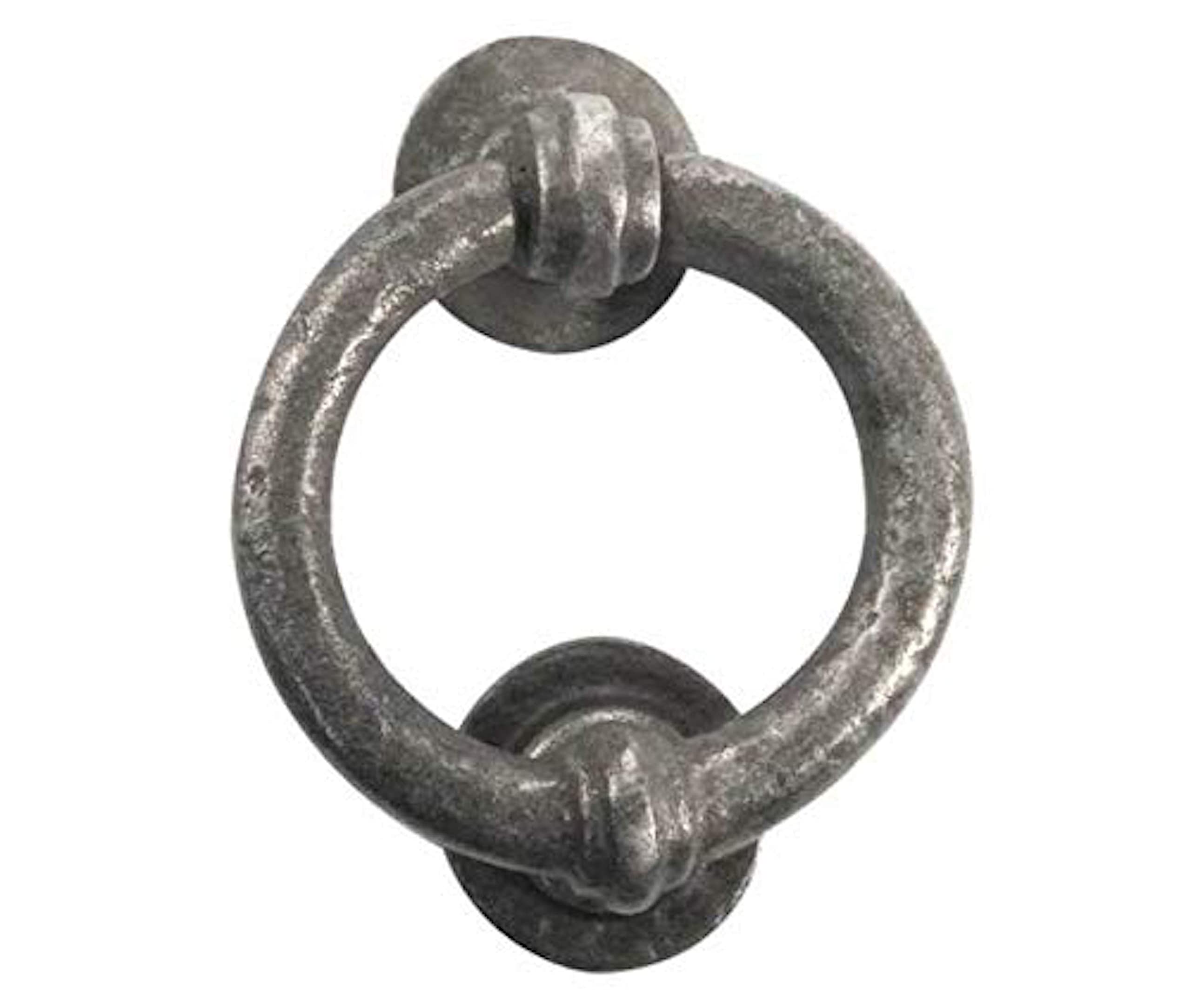 Euroart Jedo Handforged Iron Traditional Classic Pewter 4" Ring Door Knocker Furniture