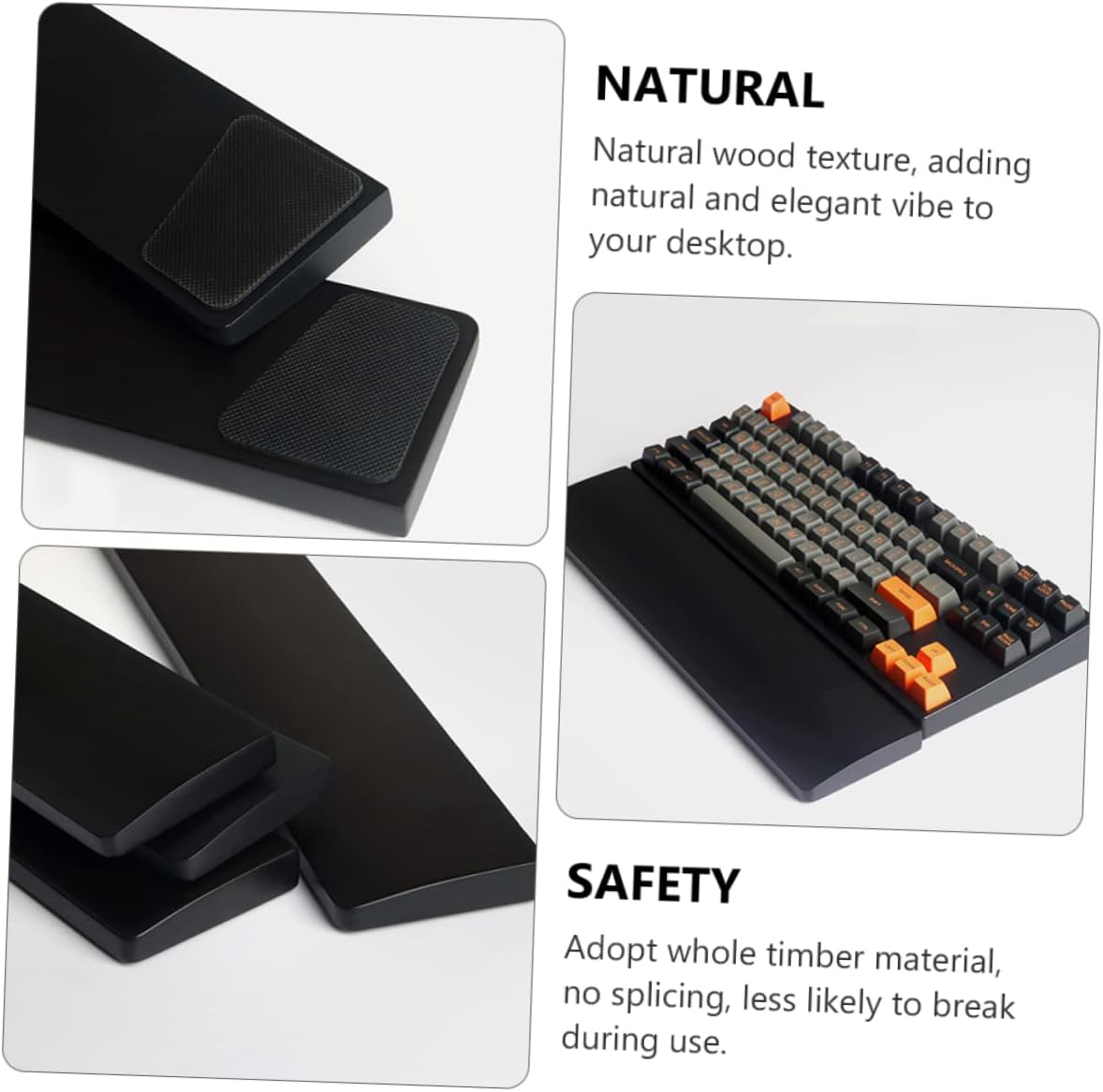 Ergonomic Wrist Rest Pad Hand Rest for Keyboard Wood Keyboard Wrist Pad