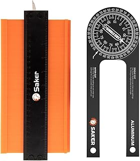 Saker Miter Saw Protractor&Saker Contour Gauge (10 Inch Lock) Profile Tool