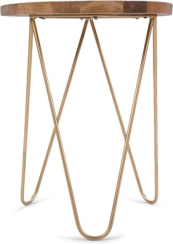 Miniatura 49 de SIMPLIHOME Preston - Mesa auxiliar de metal industrial moderna de 22 pulgadas de ancho en cobre antiguo, totalmente montada para la sala de estar y