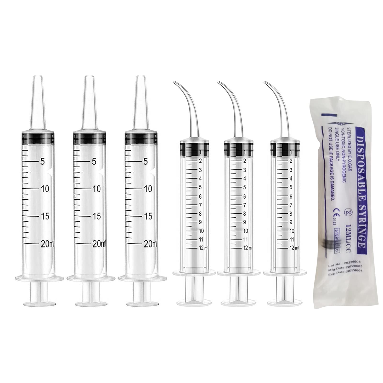 Buy OTKARXUS 12ml 20ml Plastic Syringes with Measurement,6Pack Feeding