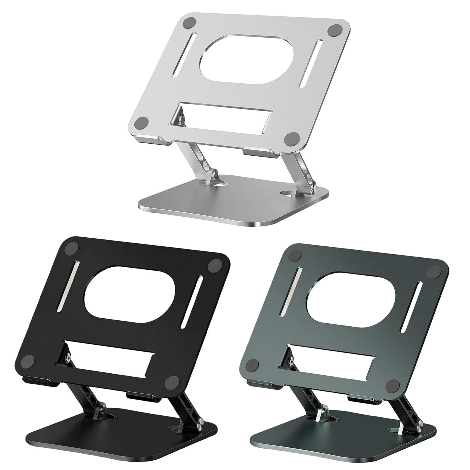Soporte de escritorio para laptop con disipación de calor, soporte de refrigeración ajustable para portátiles de hasta 17 pulgadas, soporte ergonómico para portátil para uso doméstico y de oficina