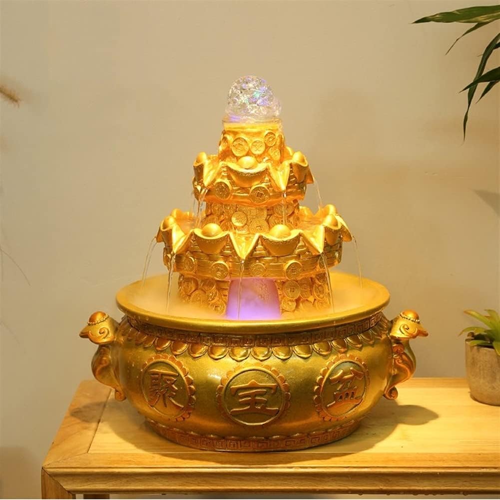 Tabletop Fountains Indoor Fountain Cornucopia Tabletop Fountains Feng Shui Zen Waterfall Fountain - for Home Office Company Front Desktop Decor Fountain Decoration